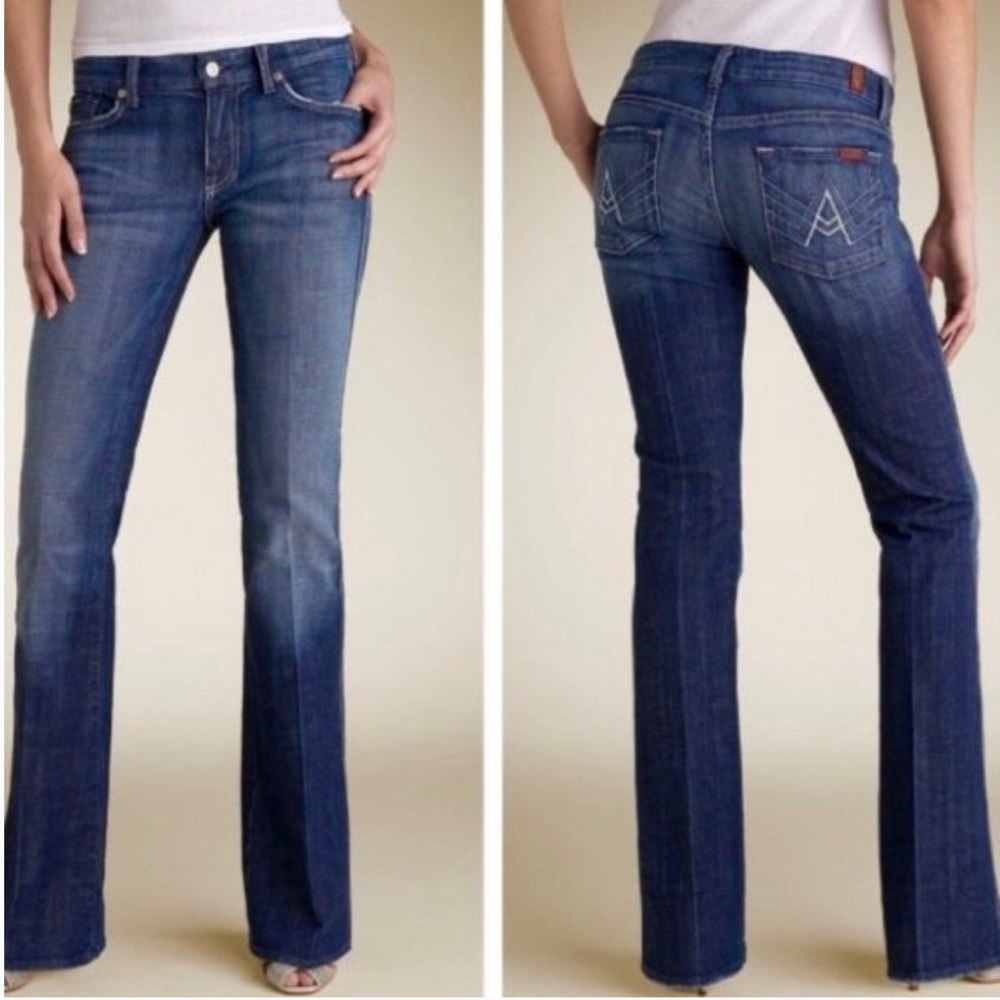 7 For All Mankind “A” Pocket Jean. Sexy Slimming Slack Bootcut.  Size 25